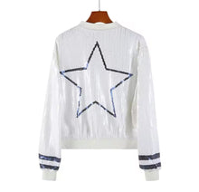 Load image into Gallery viewer, Dallas Cowboys Sparkly Sequin Zip Up Jacket