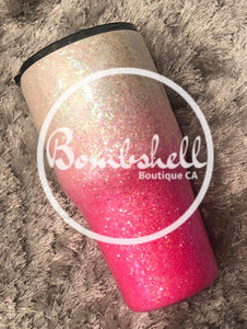 Pink Glitter Tumbler