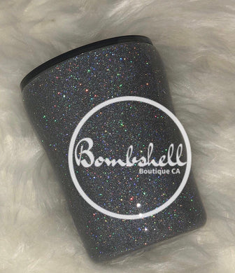 Holographic Silver Glitter Tumbler