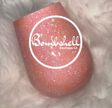 Light Pink Glitter Tumbler