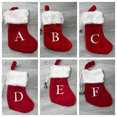 Mini Embroidered Monogram Christmas Stocking