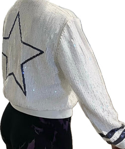 Dallas Cowboys Sparkly Sequin Zip Up Jacket