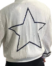 Load image into Gallery viewer, Dallas Cowboys Sparkly Sequin Zip Up Jacket