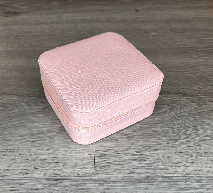 Pink Travel Jewelry Case